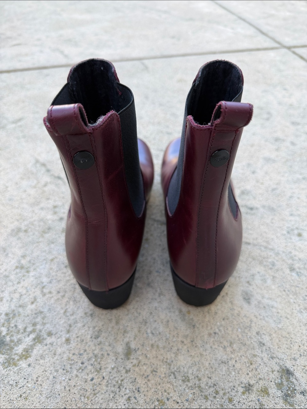 Birkenstock Papillio Ebba Slip On Burgundy Chelsea Wedge Boot Size 39-8.5 - Picture 6 of 10